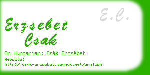 erzsebet csak business card