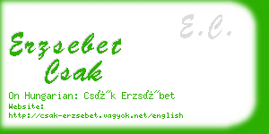 erzsebet csak business card